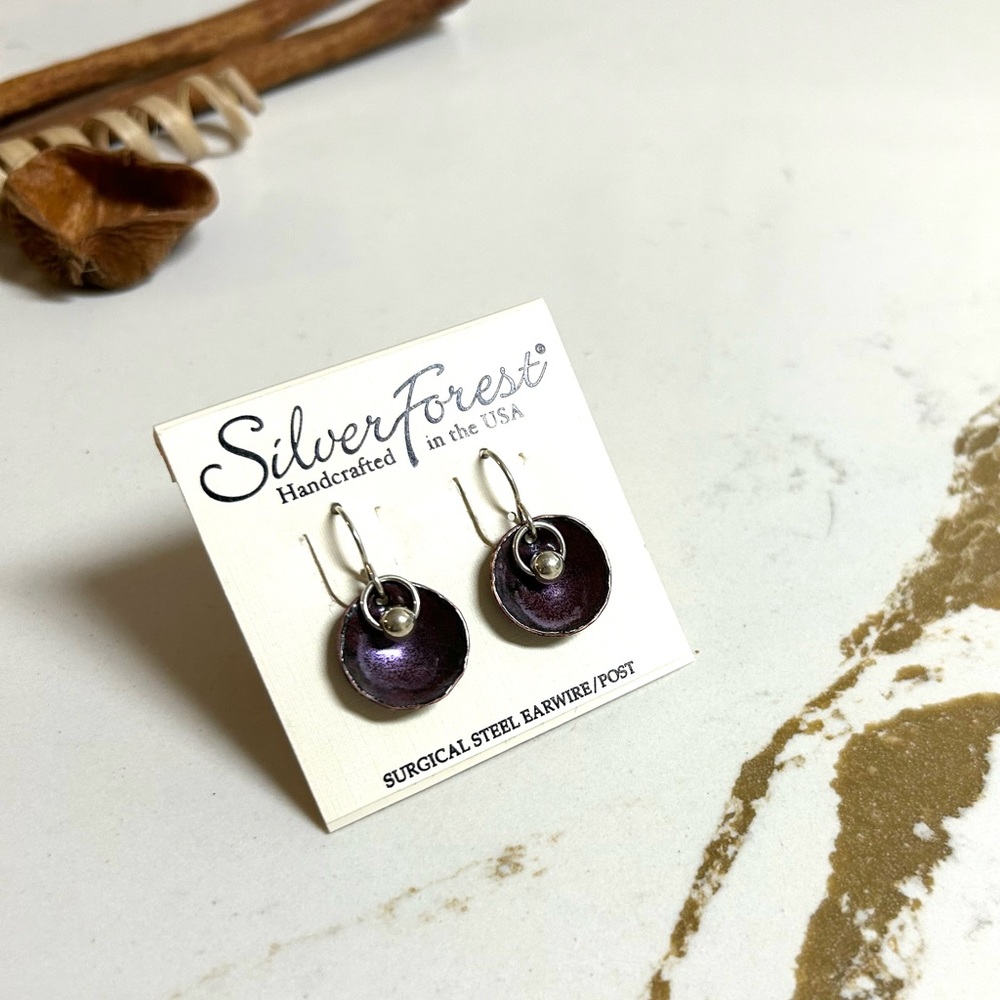 Silver Forest Earrings/Contemporary Artistic Earrings/Handcrafted NEVER WORN